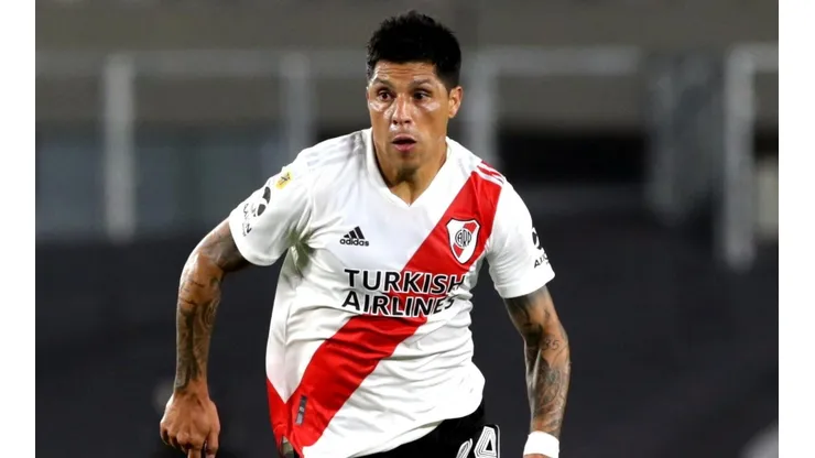 Enzo Pérez, posible titular en la visita de River a Godoy Cruz (Foto: Getty Images).