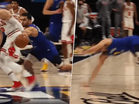 Video: Campazzo robó el balón, terminó en el suelo y los hinchas de Denver se volvieron locos
