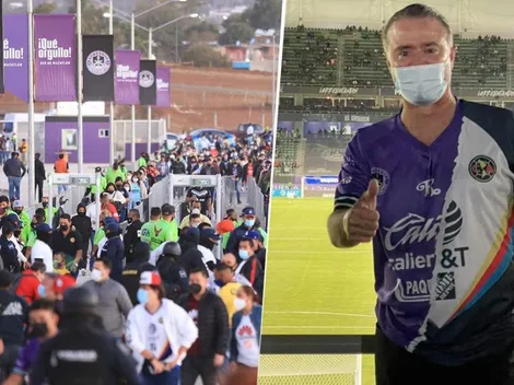 Gobernador asistió a El Kraken con jersey dividido entre América y Mazatlán