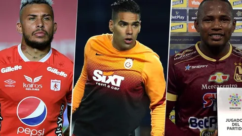 Duván Vergara, Radamel Falcao y Jaminton Campaz.
