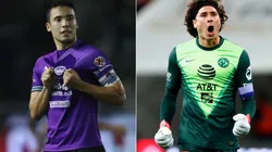 Nicolás Díaz de Mazatlán (izq) y Guillermo Ochoa del América (Getty).