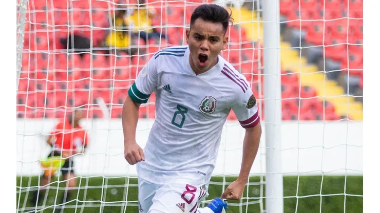 Carlos Rodríguez, autor del primer gol de México en el Preolímpico.
