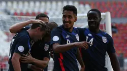 Jesús Ferreira (centro) anotó el gol de Estados Unidos (Foto: @USYNT)