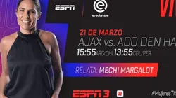 Cambios en ESPN: Mechi Margalot relatará la liga de Holanda
