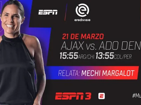 Cambios en ESPN: Mechi Margalot relatará la liga de Holanda