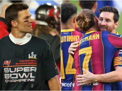 Lujazo: Tom Brady recibió el jersey de un compañero de Lionel Messi