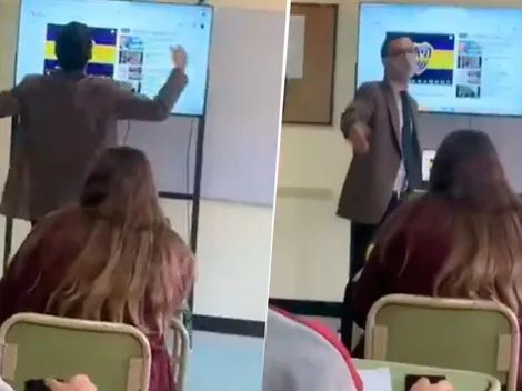 Video viral: profesor abrió su clase de historia al ritmo de las trompetas de La 12