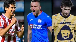 Cruz Azul, Chivas y Pumas, grandes de la Liga MX.