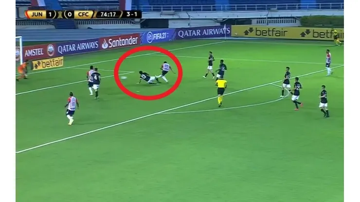 Así fue el gol de Teófilo Gutiérrez ante Caracas FC por la Copa Libertadores 2021.