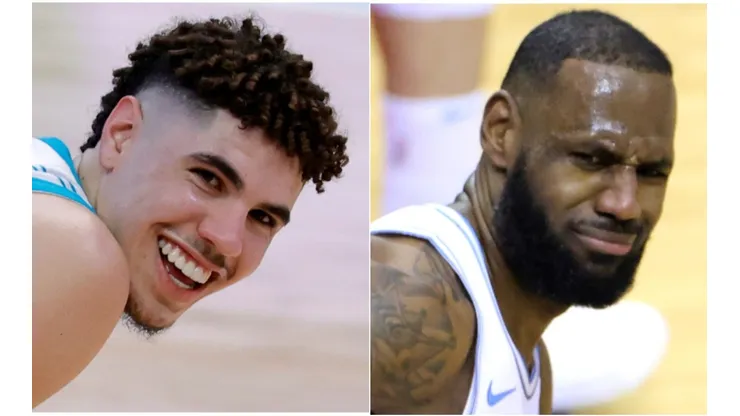 LaMelo Ball y LeBron James (Foto: Getty)