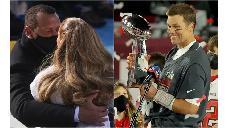 Alex Rodríguez, Jennifer López y Tom Brady