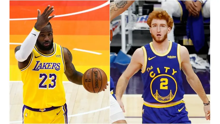 LeBron James y Nico Mannion