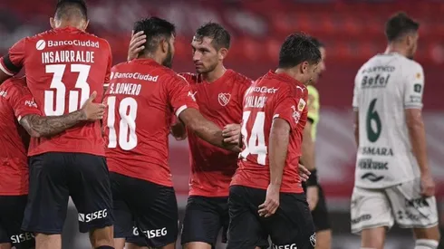 La celebración de los jugadores de Independiente.