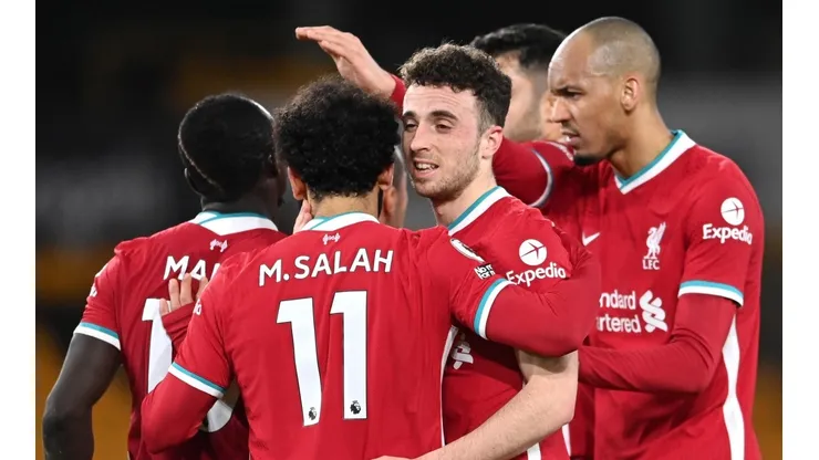 El festejo de los jugadores de Liverpool.