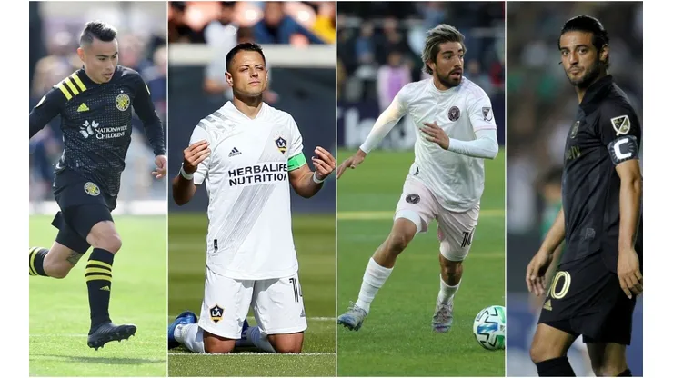 Lucas Zelarayán, Javier Hernández, Rodolfo Pizarro y Carlos Vela