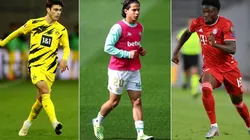 Giovanni Reyna, Diego Lainez y Alphonso Davies