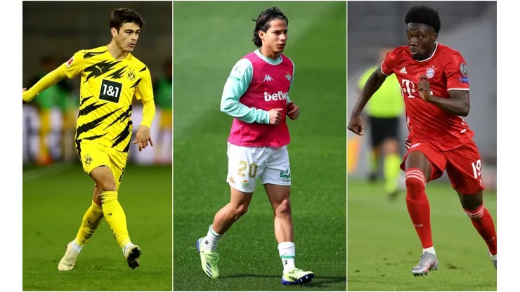 Giovanni Reyna, Diego Lainez y Alphonso Davies