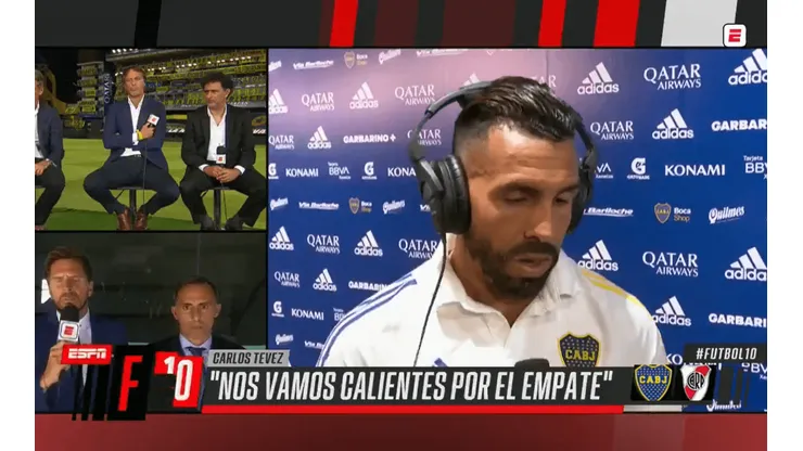 Carlos Tevez luego del Superclásico.