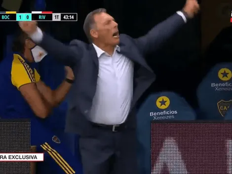 Video: así reaccionó Russo al gol de penal de Villa