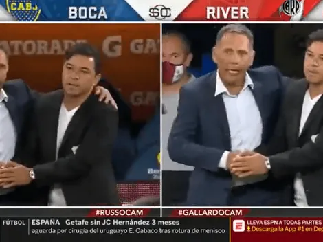 Video: el saludo entre Russo y Gallardo luego del empate en el Superclásico