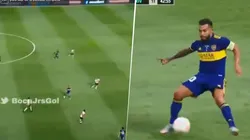 Clave en el gol de Boca: el taco de Tevez para asistir a Capaldo en el penal