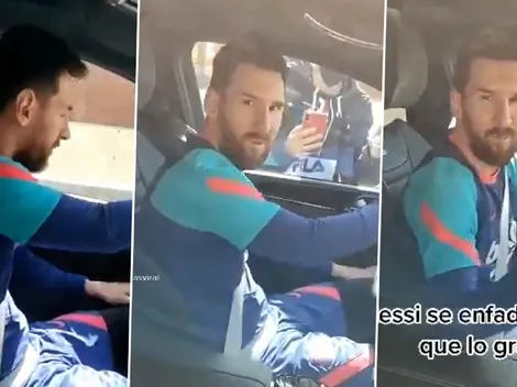 Video: Messi se enojó con hinchas de Barcelona que lo estaban filmando