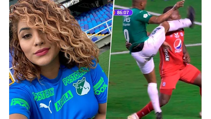 El polémico trino de Fay Martínez sobre la patada de Ángelo Rodríguez a Marlon Torres en el clásico caleño.