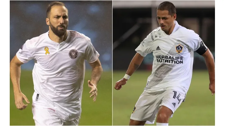Gonzalo Higuaín y Javier Hernández