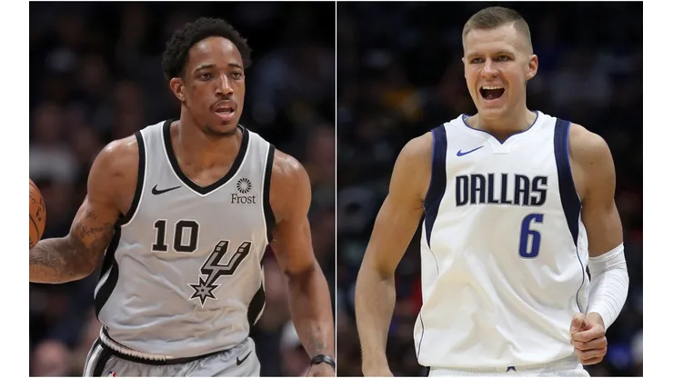 DeMar DeRozan y Kristaps Porzingis