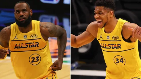 LeBron James y Giannis Antetokounmpo