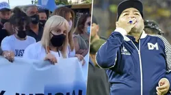 Video: Claudia, Dalma y Gianinna en la marcha para pedir justicia por Diego