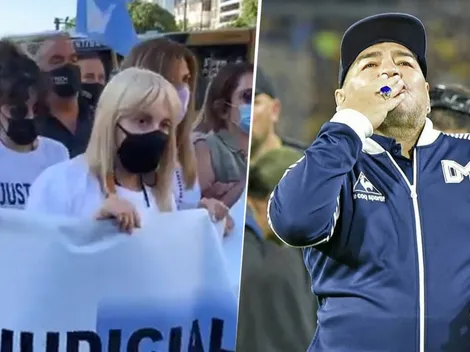 Video: Claudia, Dalma y Gianinna en la marcha para pedir justicia por Diego