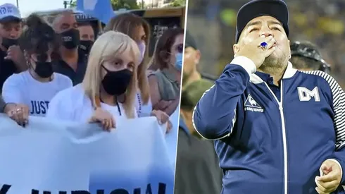 Video: Claudia, Dalma y Gianinna en la marcha para pedir justicia por Diego