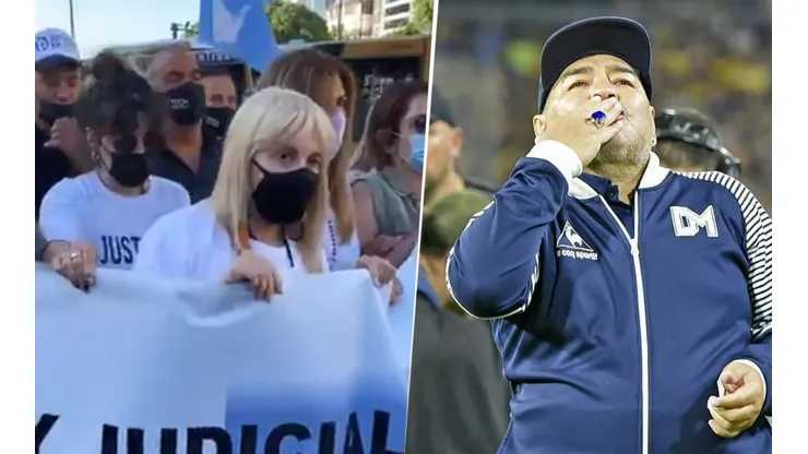 Video: Claudia, Dalma y Gianinna en la marcha para pedir justicia por Diego