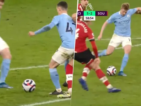 Ah no, el golazo que hizo De Bruyne: caño de primera y definición perfecta