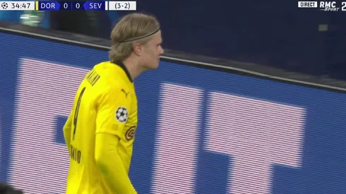 El festejo de Erling Haaland.