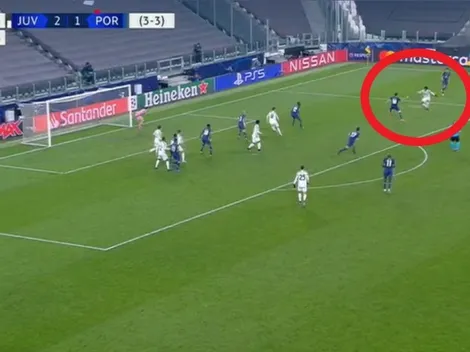 En la repetición entraba: el palo le negó un golazo a Cuadrado en Champions