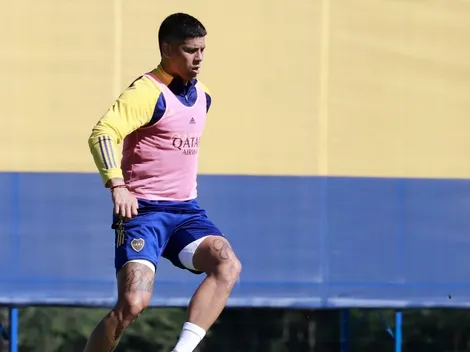 Marcos Rojo entrenó con el grupo y concentraría para el Superclásico