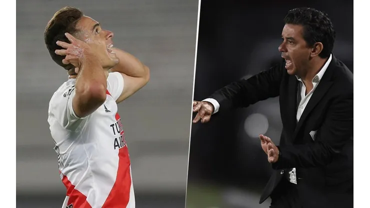 Rafael Santos Borré y Marcelo Gallardo.