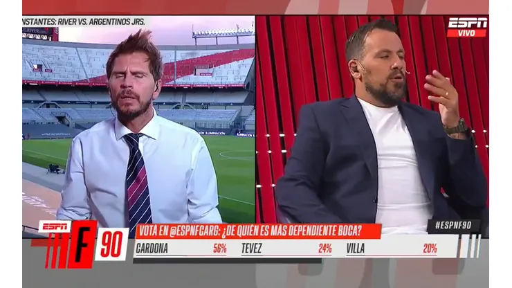 Cristian Fabbiani, ácido, fiel a su estilo.