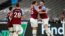 Así celebraron los jugadores de West Ham United.
