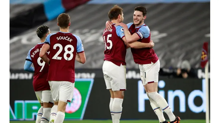 Así celebraron los jugadores de West Ham United.