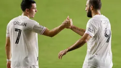 Lewis Morgan y Gonzalo Higuaín (Foto: Getty)