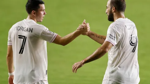 Lewis Morgan y Gonzalo Higuaín (Foto: Getty)