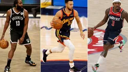 James Harden, Stephen Curry y Bradley Beal