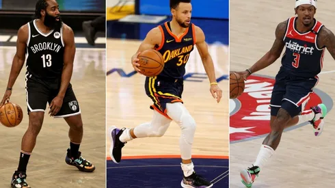 James Harden, Stephen Curry y Bradley Beal