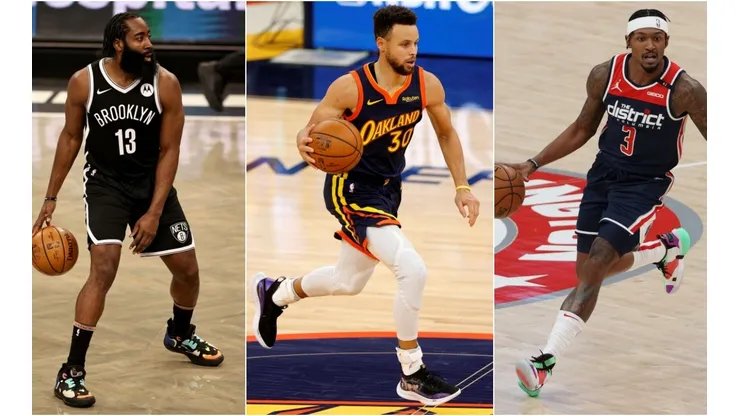 James Harden, Stephen Curry y Bradley Beal