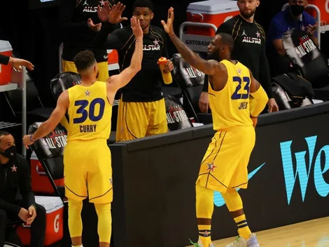 La alegría de LeBron James por jugar con Stephen Curry en el NBA All-Star Game 2021