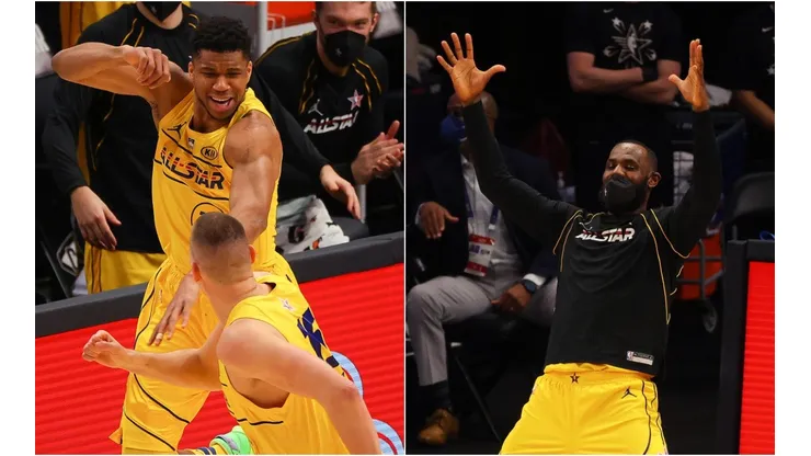 Giannis Antetokounmpo, Nikola Jokic y LeBron James