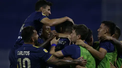 El festejo de los jugadores de Boca Juniors.